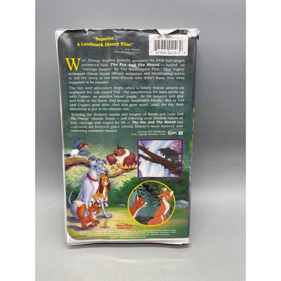 The Fox and the Hound VHS Walt Disney Classic Rated G 83 Minutes READ - Picture 3 of 4